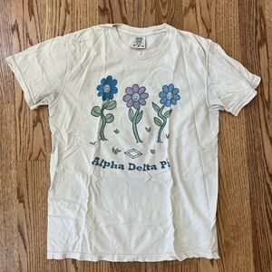 Alpha Delta Pi T-Shirt with Floral Design